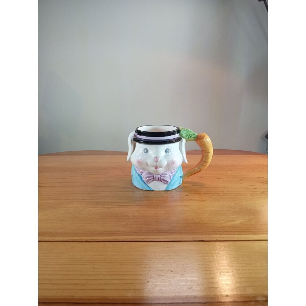 Bunny Mug Ceramic With Carrot Handle 🐰🐇☕